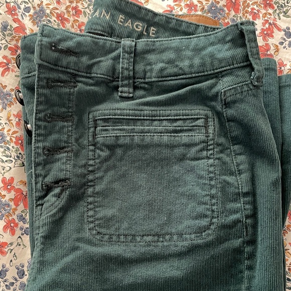 American Eagle Super High Rise Flare Corduroy Jeans - Picture 4 of 5